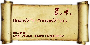 Bednár Annamária névjegykártya