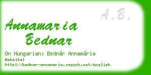 annamaria bednar business card