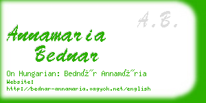 annamaria bednar business card